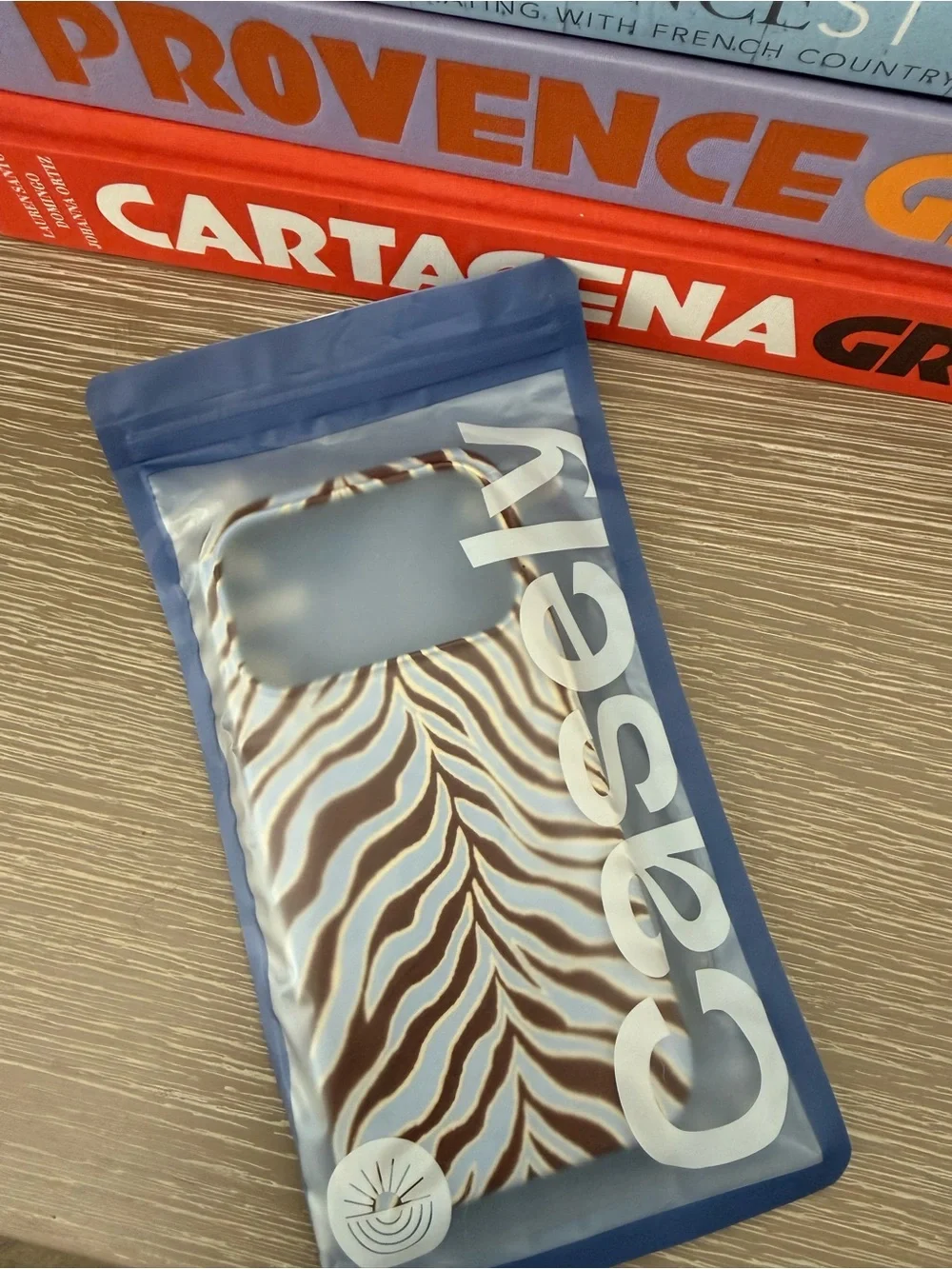 NWT Casely iPhone 16 Pro Case - Brown & White Stripe